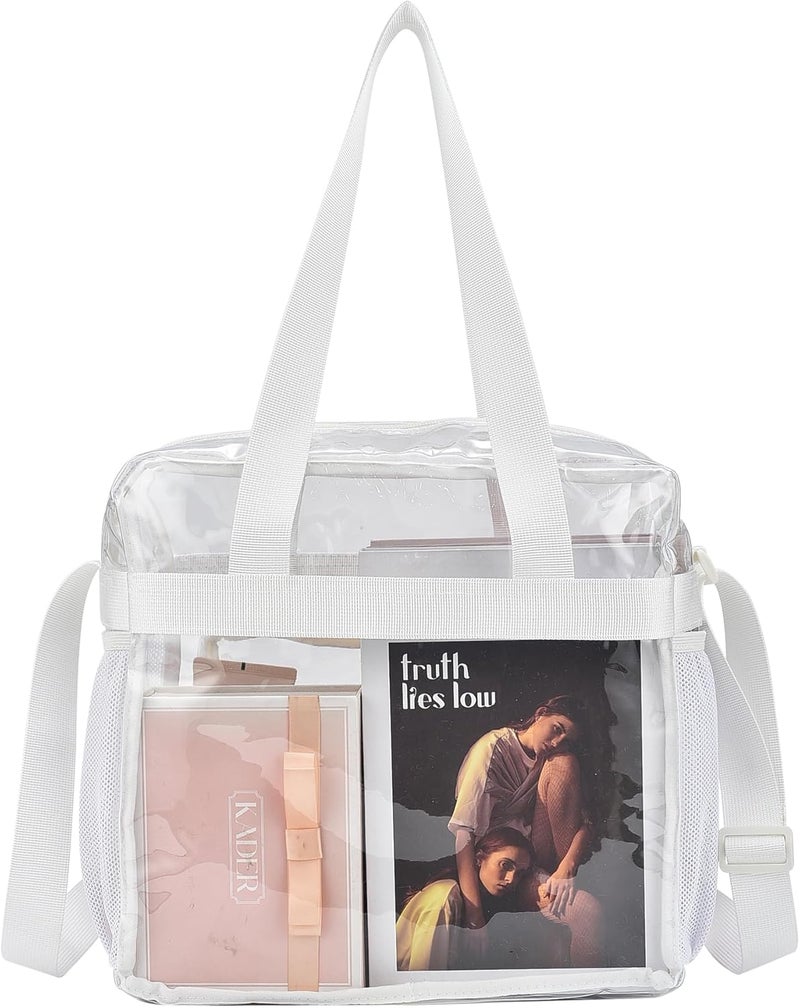 Busiuw Clear Bag for Stadium Events 12x12x6, Clear Bag Clear Tote Bag with Reinforced Straps for Sporting Events Travel - Image 3